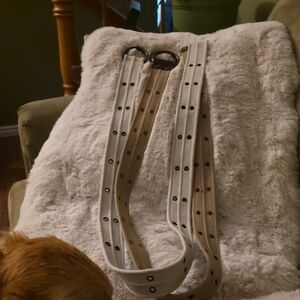 EUC Two Men's Dual-Tone Canvas Belt-Size 38